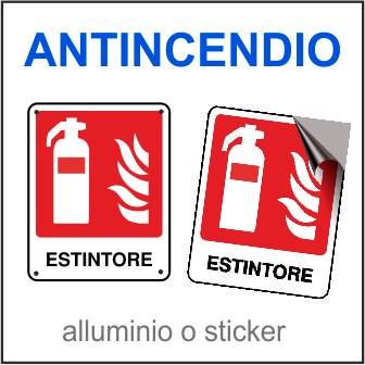 cartelli antincendio